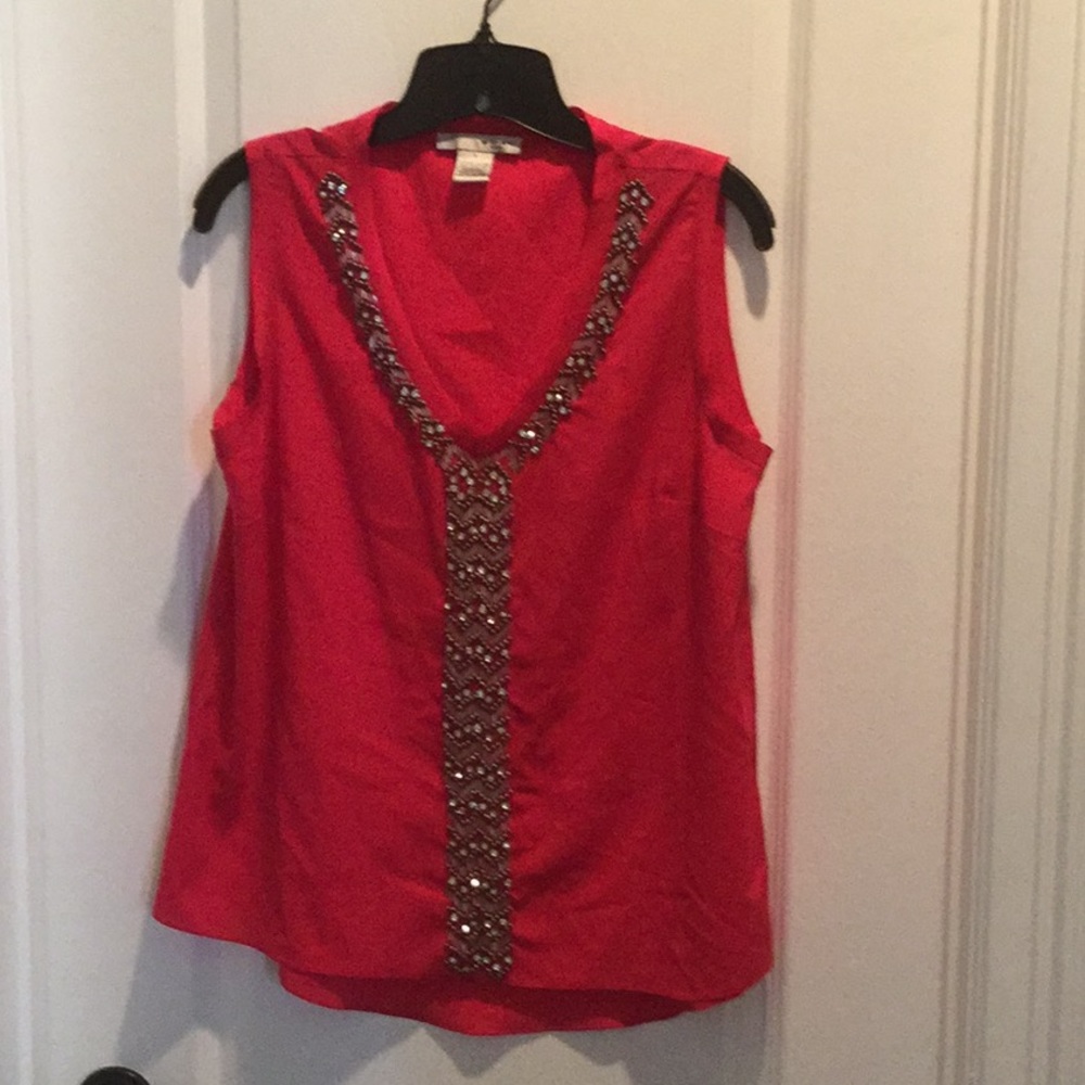 Beautiful embellished pink tank top!!